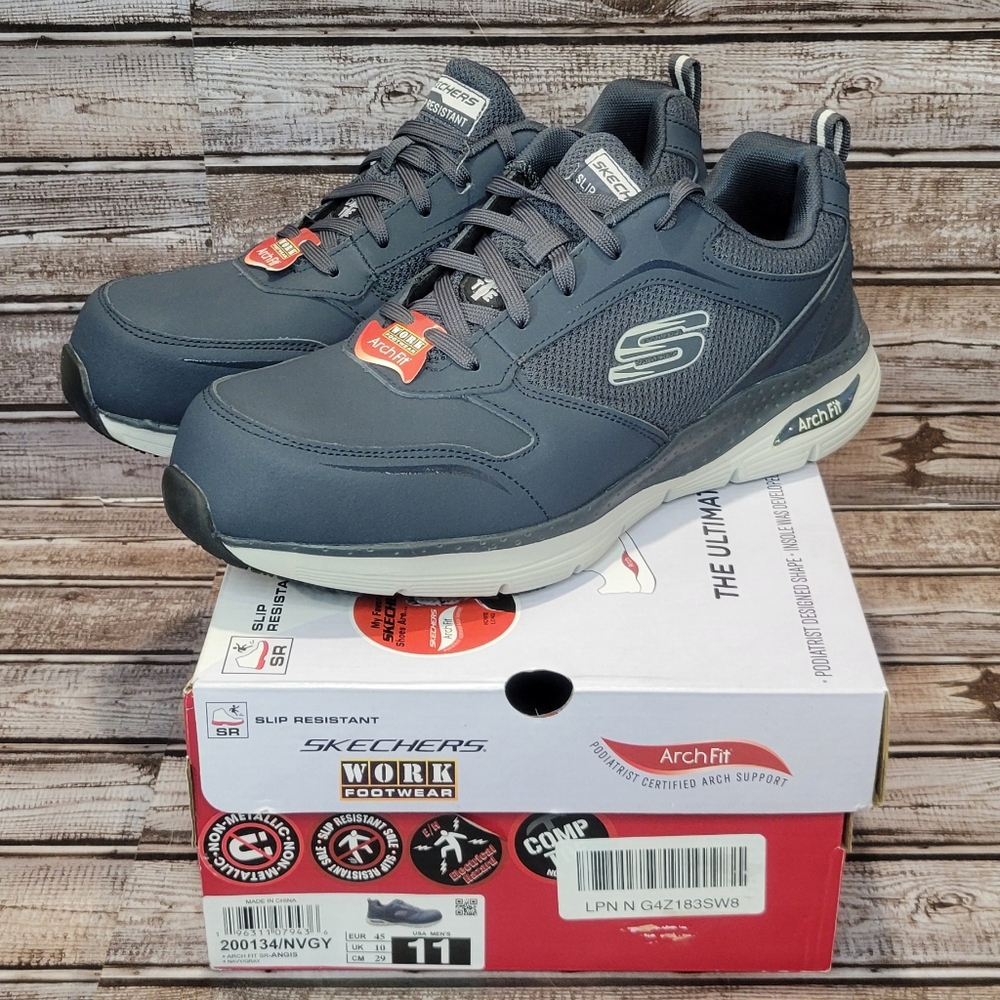 Men's Skechers Lace Up Safety Arch Fit Sr‎ Comp Toe